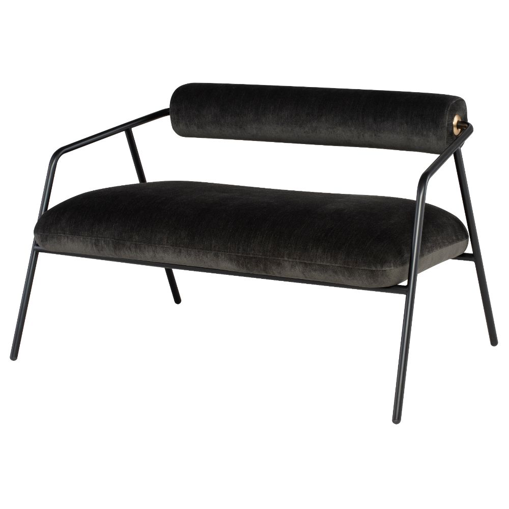 Nuevo HGDA746 Cyrus Double Seat Sofa in Pewter/Black